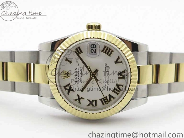 YG SS Best Dial White Oyster SS 278273 Bracelet Maker Datejust BP Edition 31mm YG on Roman 0113